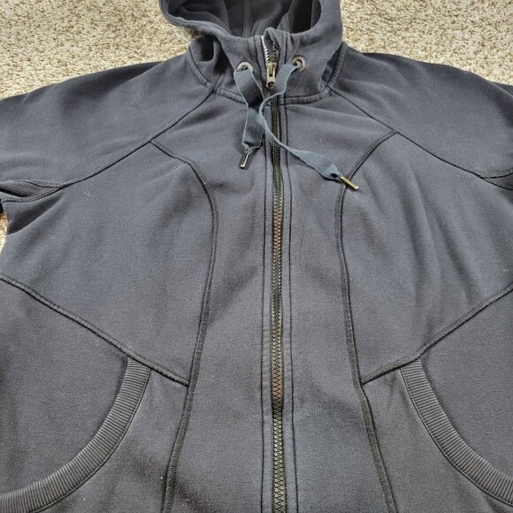 Athleta CYA Strength Hoodie Jacket Womens Large Black Athleisure Read* - Picture 3 of 11